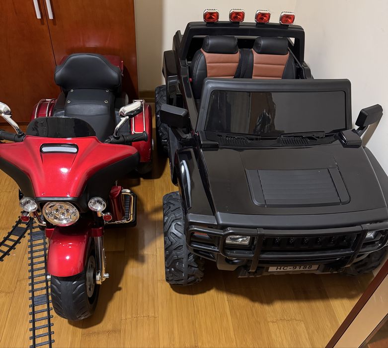 Детская машинка гелик и мотоцыкол харлли