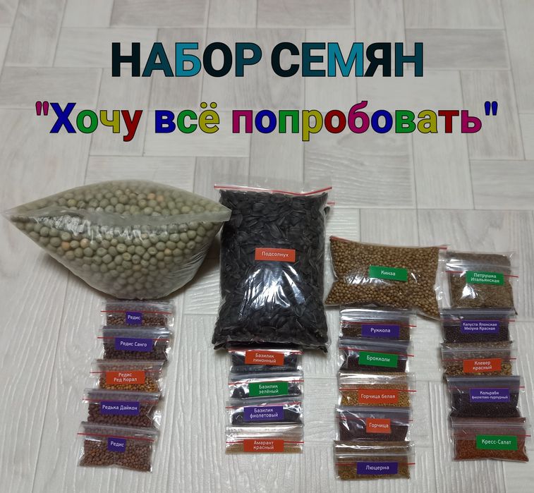 Семена для выращивания микрозелени