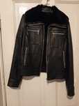 Geaca blană vulpe polara neagra unisex