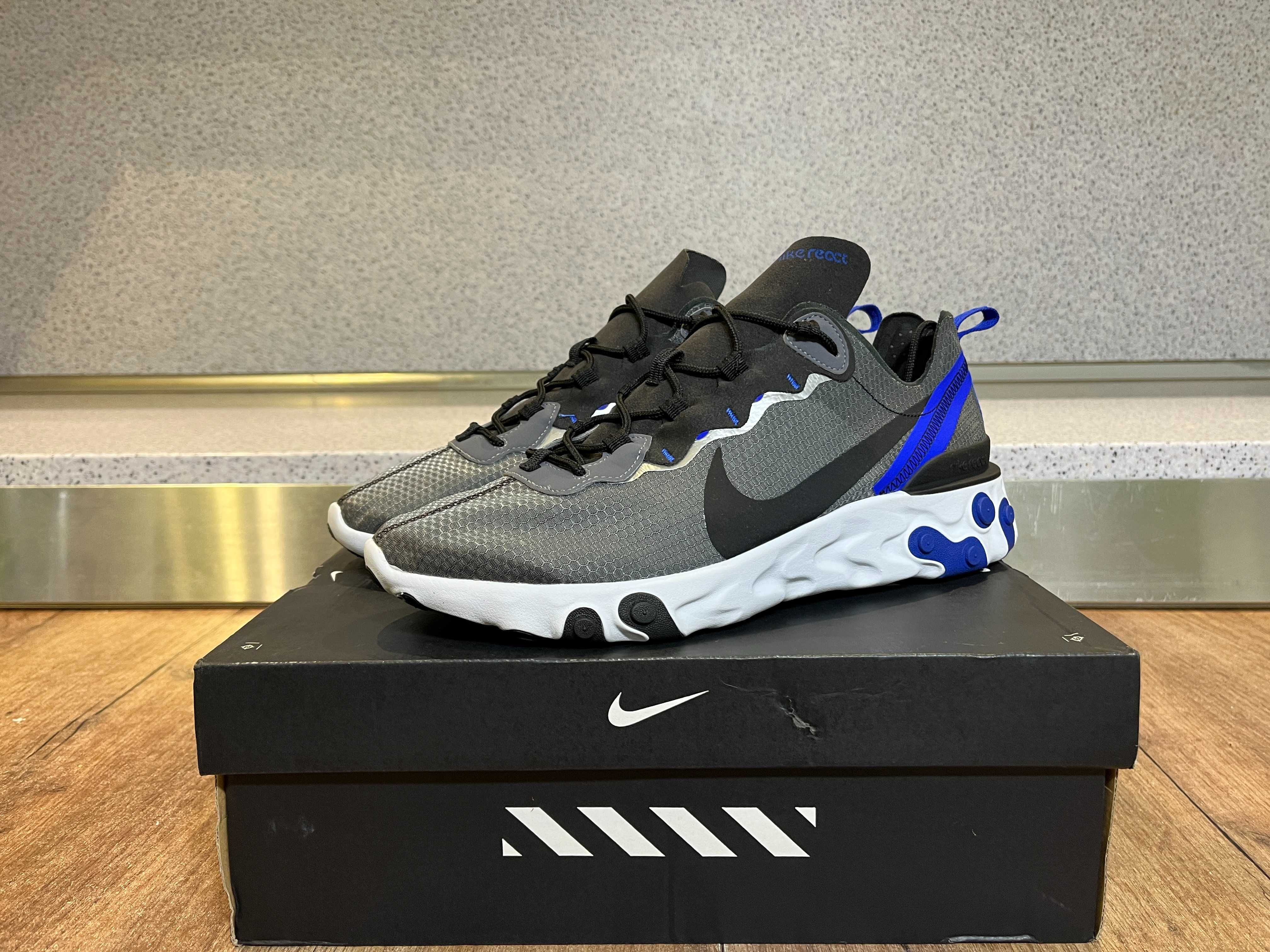 ОРИГИНАЛНИ *** Nike React Element 55 SE / Black Racer Blue