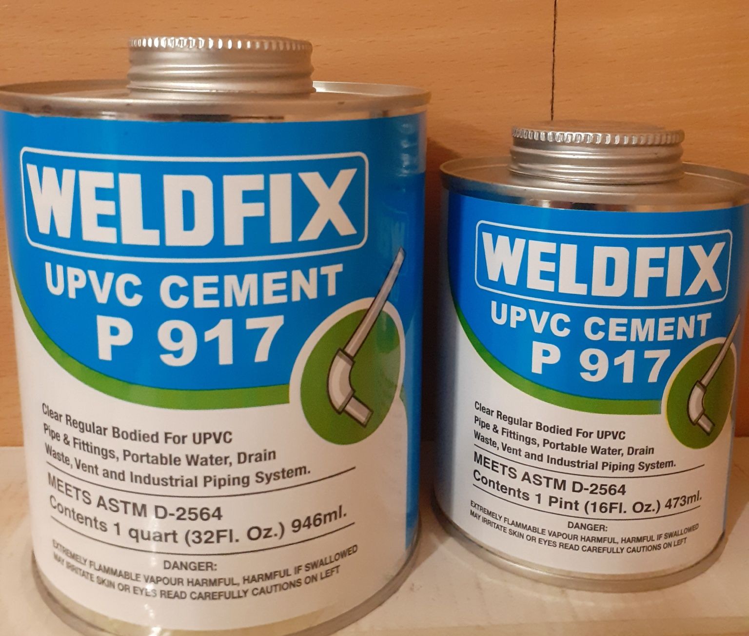 WELDFIX PVC-U клей для соединений напорных труб под давлением.