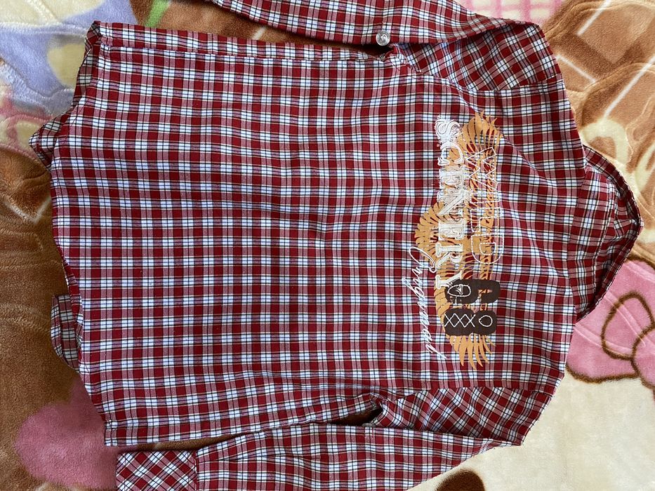 Детские теплые джинсы и рубашка