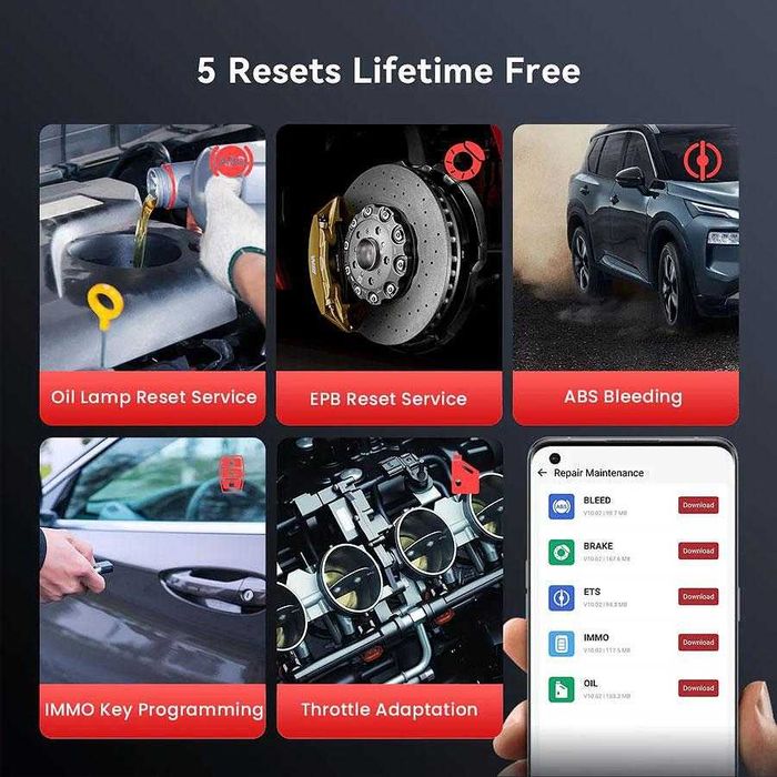 THINKCAR BD6 + 5 сервизни функции,български език, безплатен лиценз