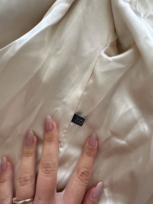 Пончо палто Алкантара Alcantara s размер естествен косъм лисица