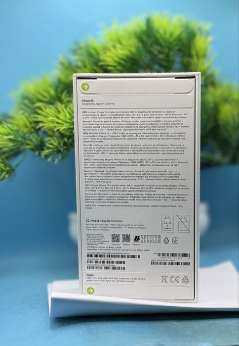 НОВ!!! Apple iPhone 15, 128GB, 5G, Black