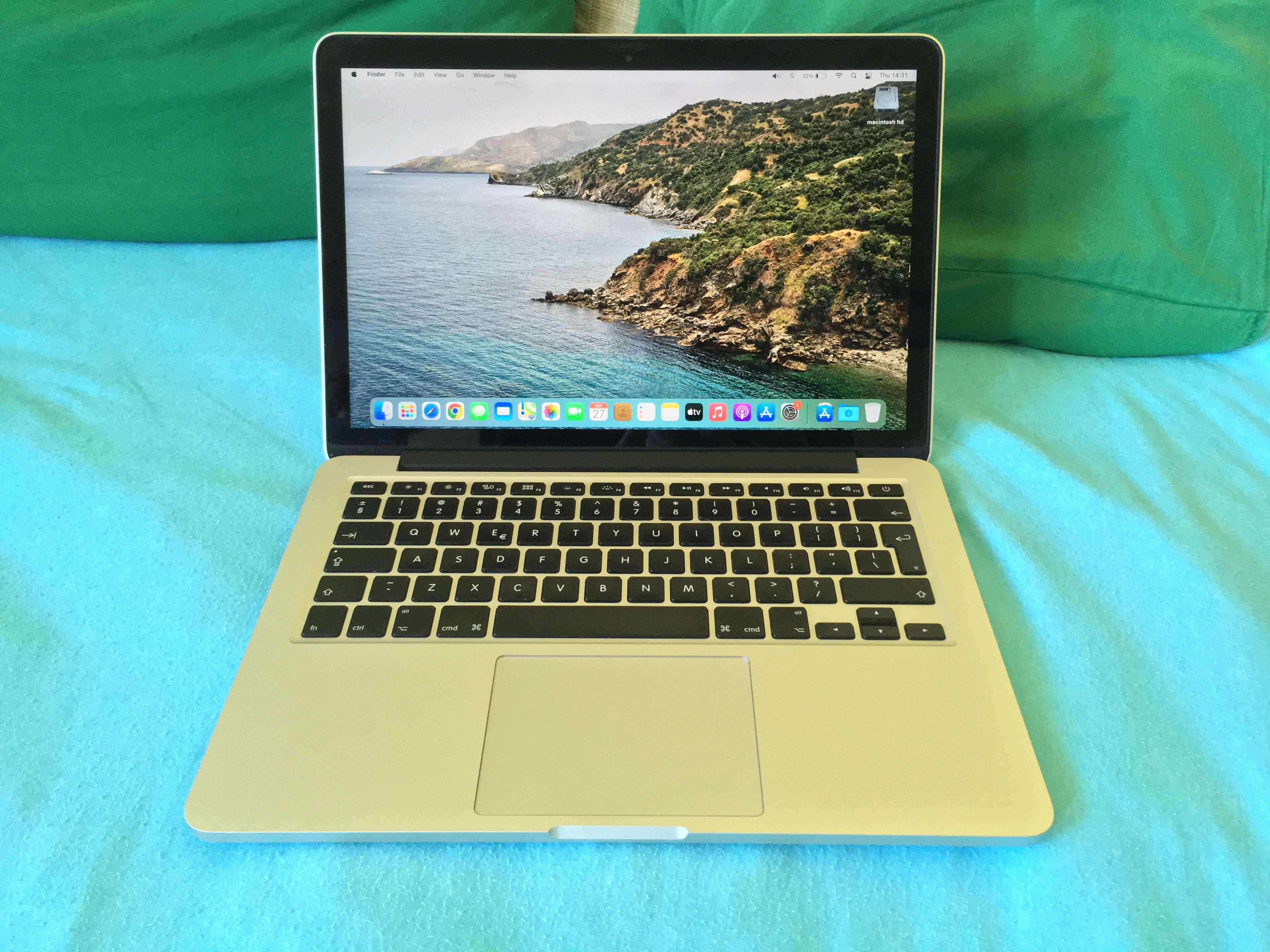 macbook pro retina 13" 2013-2014, A1502, intel i5 2.4 ghz, ssd 256 gb