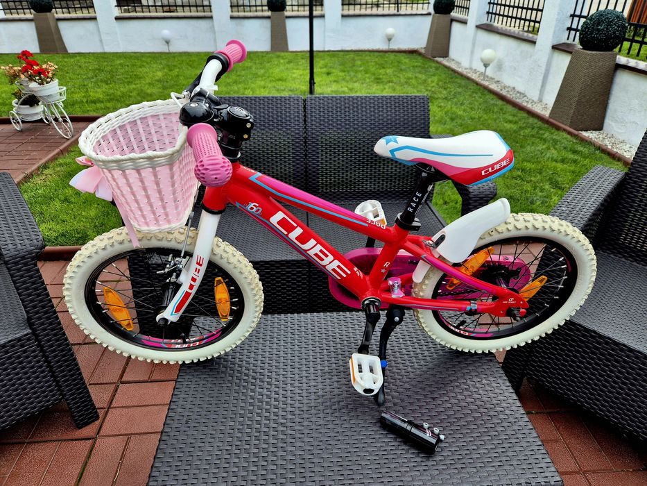 Bicicleta CUBE copii 160r fetițe~Aluminiu~roti 16 inch~Impecabila