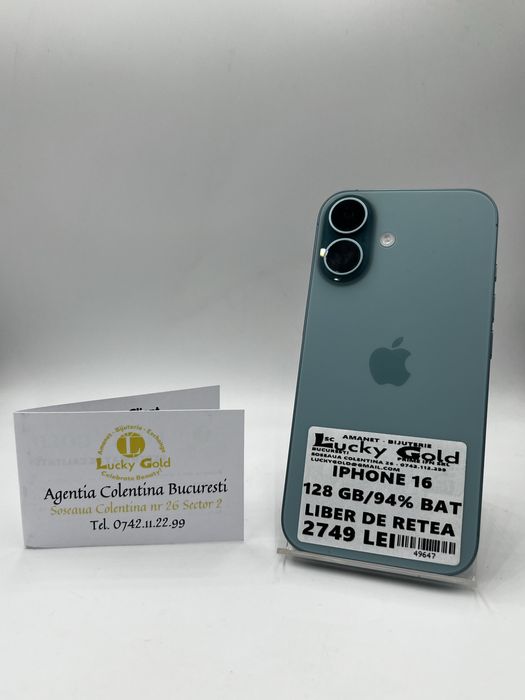Iphone 16 128Gb/94% Baterie Garantie! #49647