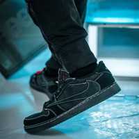 Кроссовки Travis Scott x Air Jordan 1 Low OG SP "Black Phantom"