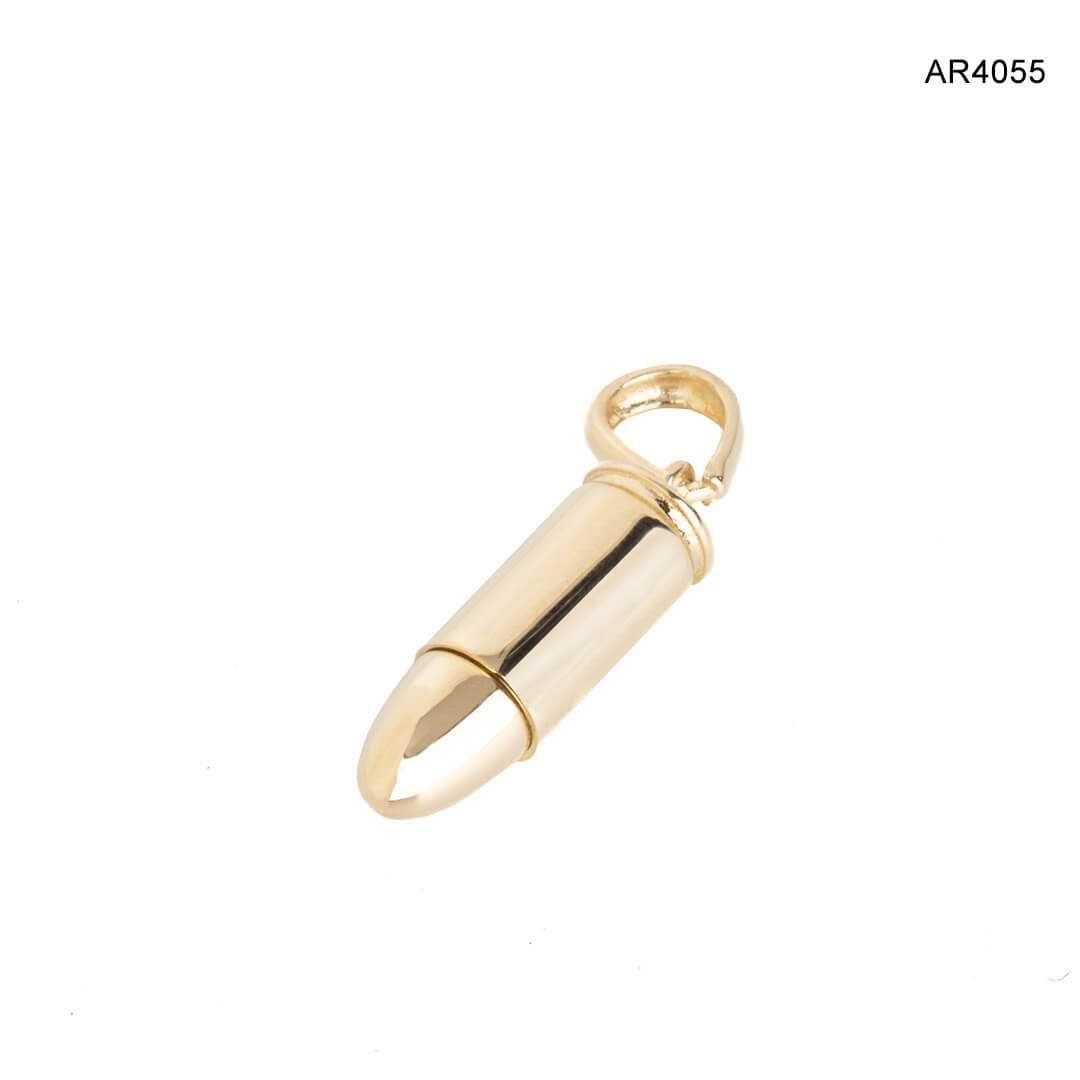 Pandantiv Aur 14K Bullet, 3cm, diametru 6mm [AR4055]