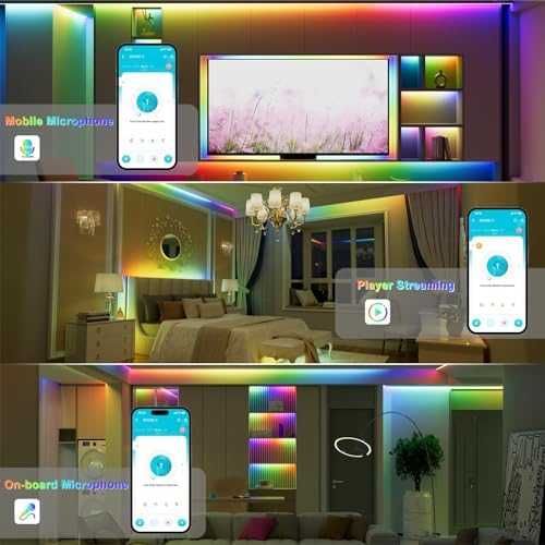 WIFI RGB LED Лента 5M PAUTIX за Домашно Осветление Гласово Управление