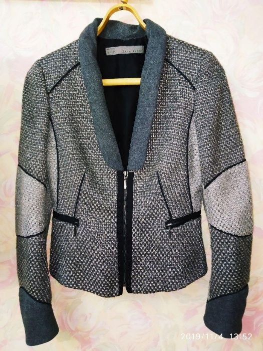 Пиждак ZARA Basic.Теплый. Шерсть.В идеальном состоянии