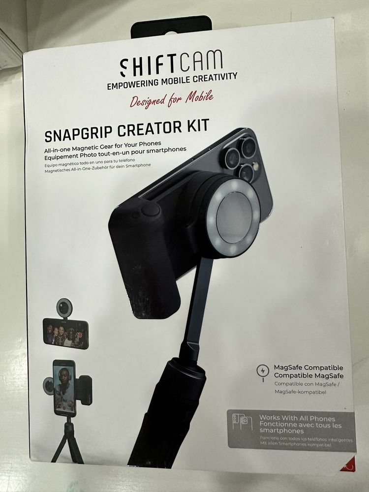 Suport telefon ShiftCam SnapGrip Creator Kit pentru fotografie mobila