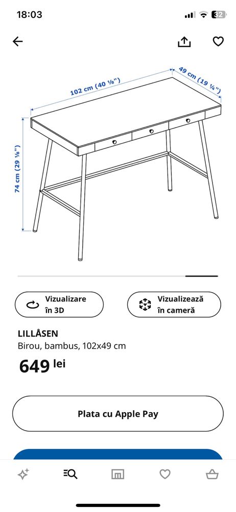 Birou Ikea Slim