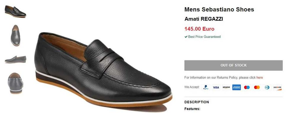 Pantofi loafer casual 44 Amati Regazzi NOI piele naturala moale