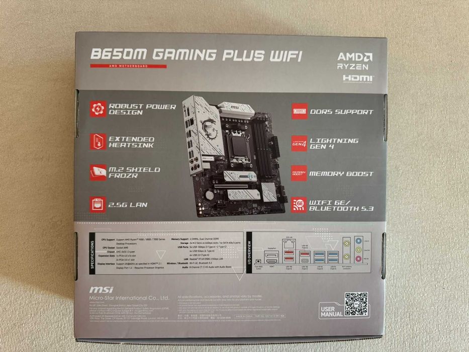 Дънна платка MSI - B650M Gaming Plus WIFI, AM5