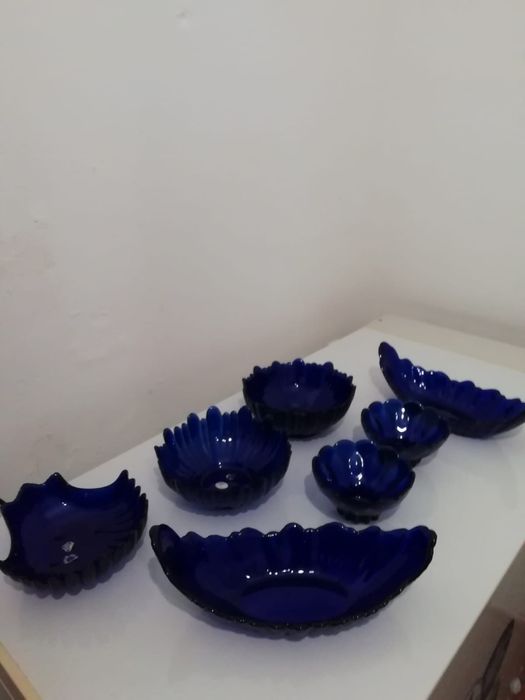 Хрустальный синий набор