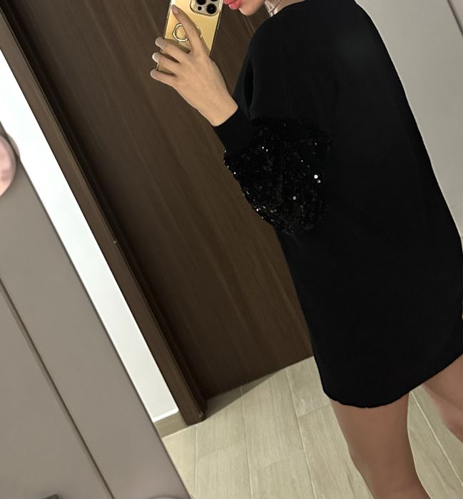 Rochie pulover neagra Mohito