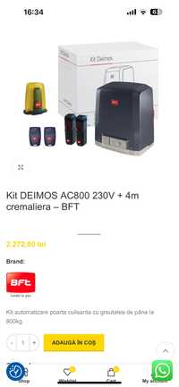 Kit DEIMOS AC800 230V + 6 cremaliera – BFT