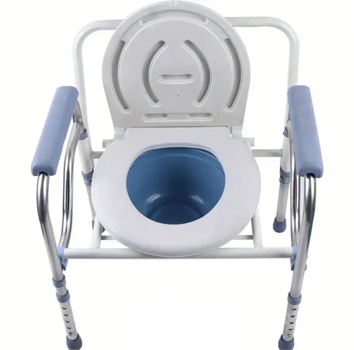 Тоалетен сгъваем стол за възрастни хора и инвалиди