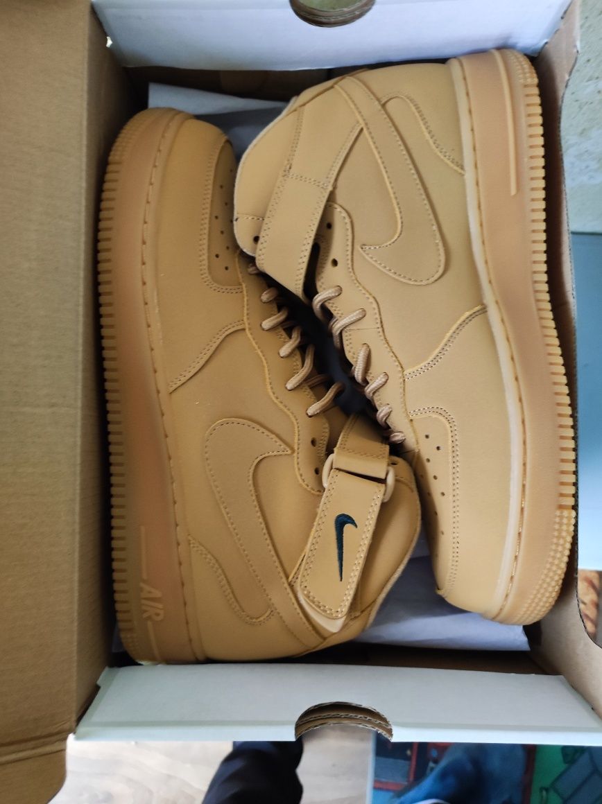 Nike Air Force 1 High Flax Brown and Black