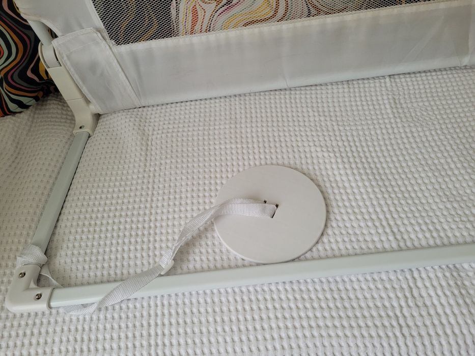 Protectie pat rabatabila pentru somiera adancita 150 cm Olmitos alb