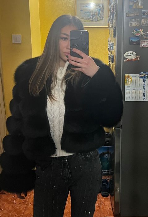 Haina din blana naturala