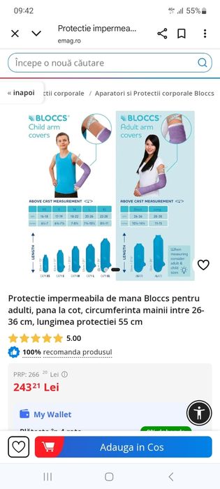 Protecție impermeabila de mână