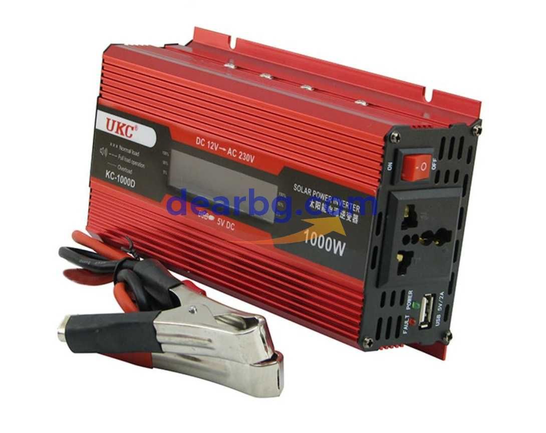 Инвертор за ток с дисплей 1000W 12/220V