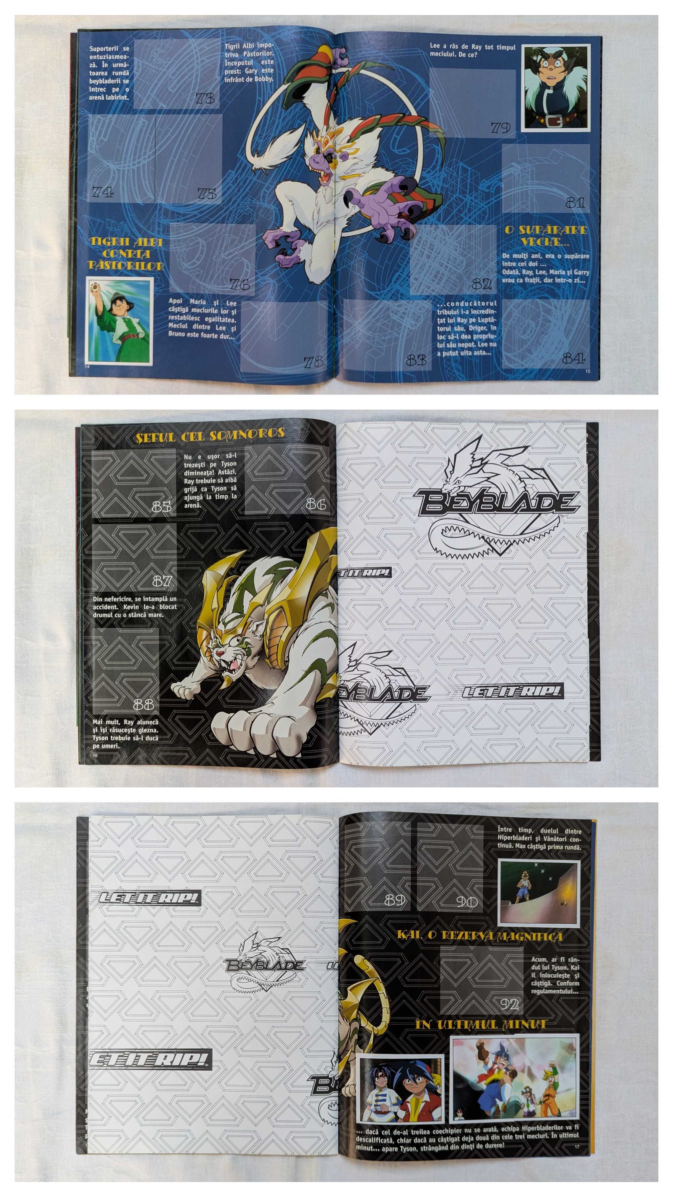 Album Beyblade Panini incomplet (47 / 204 abțibilduri)