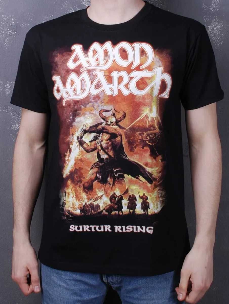 Tricou negru AMON AMARTH Surtur Rising 180g/mp, marimea M