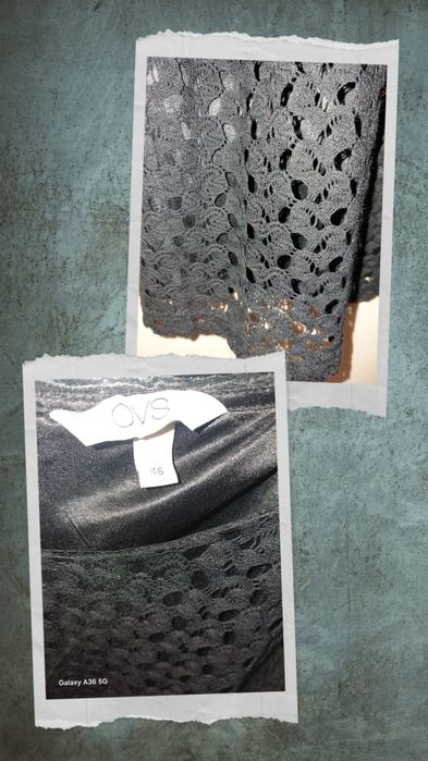 Черна  рокля-памучна дантела, с подплата