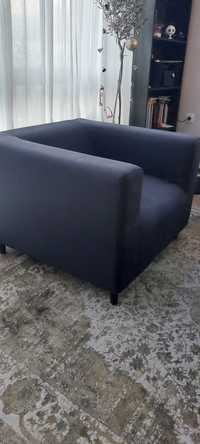 Кресло в черен текстил