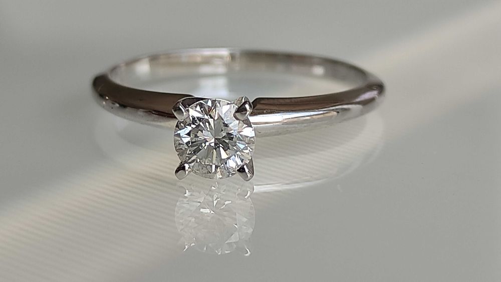 Inel aur 14k cu diamant 0.47ct