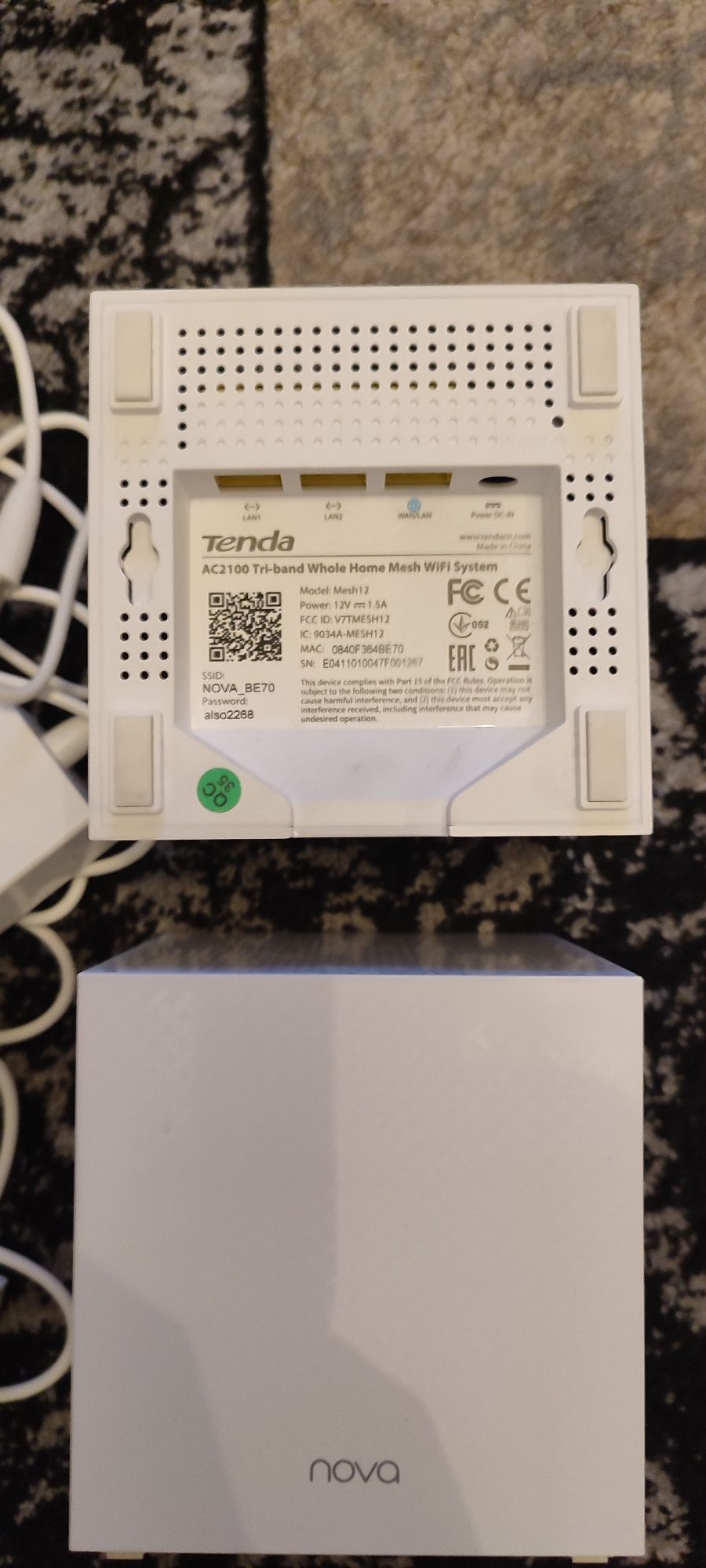 Sistem Mesh Tenda Nova MW12, Tri-band AC2100, IPv6, Seamless Roaming