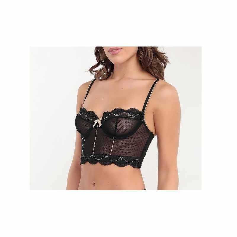 Corset sutien negru dantela