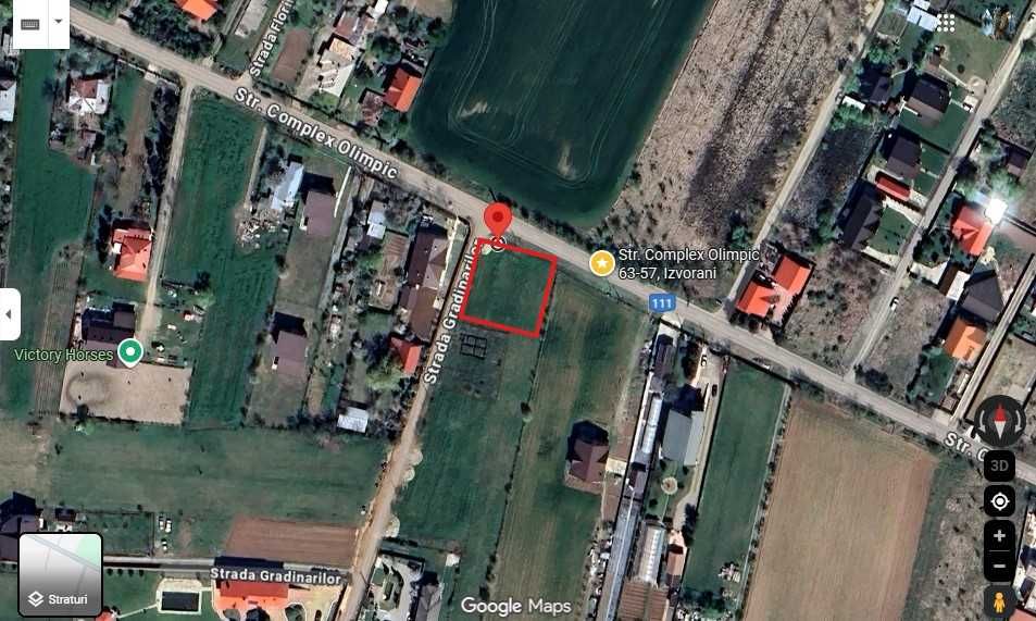 Teren intravilan Izvorani/ Snagov