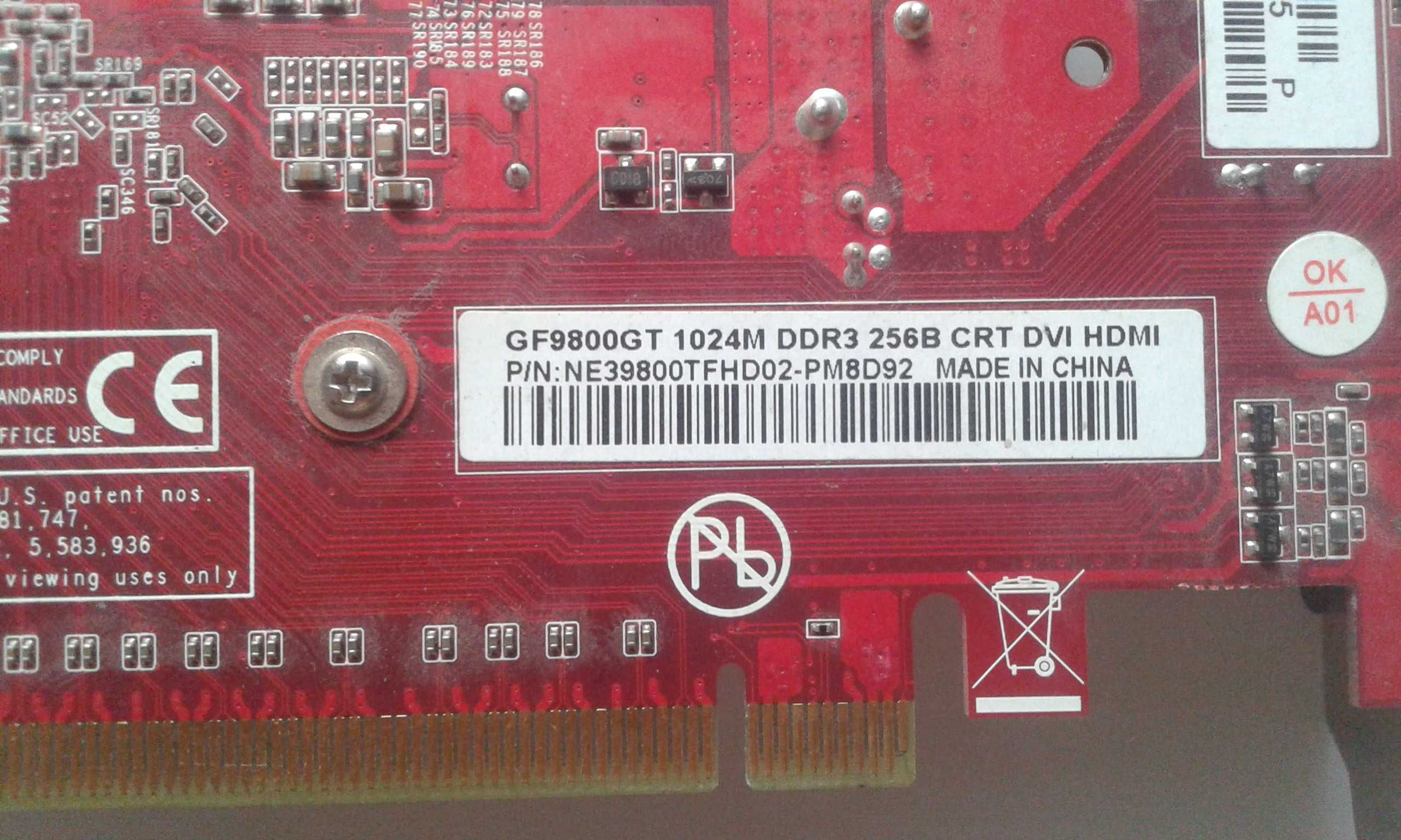 Продам видеокарту Gainward GeForce 9800 GT. В идеальном состоянии!