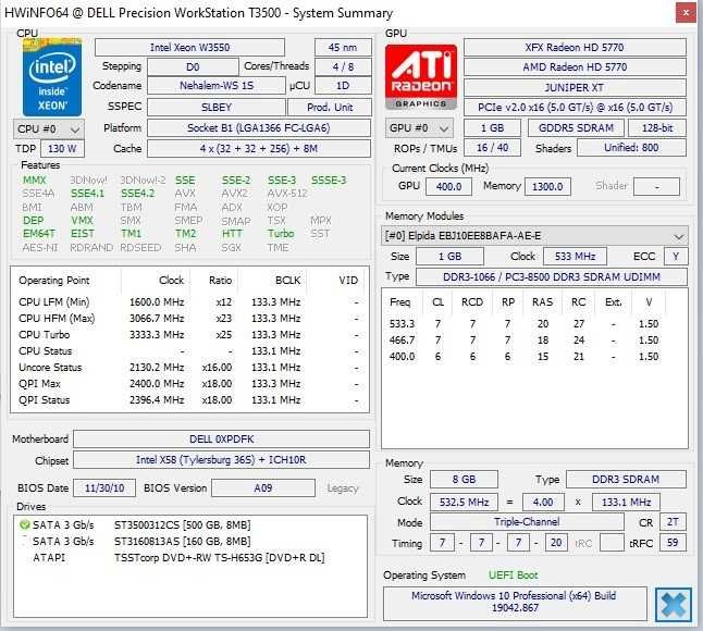 Calculator Unitate Pc Gaming Dell Precision T3500 I7 950 Ram 8Gb