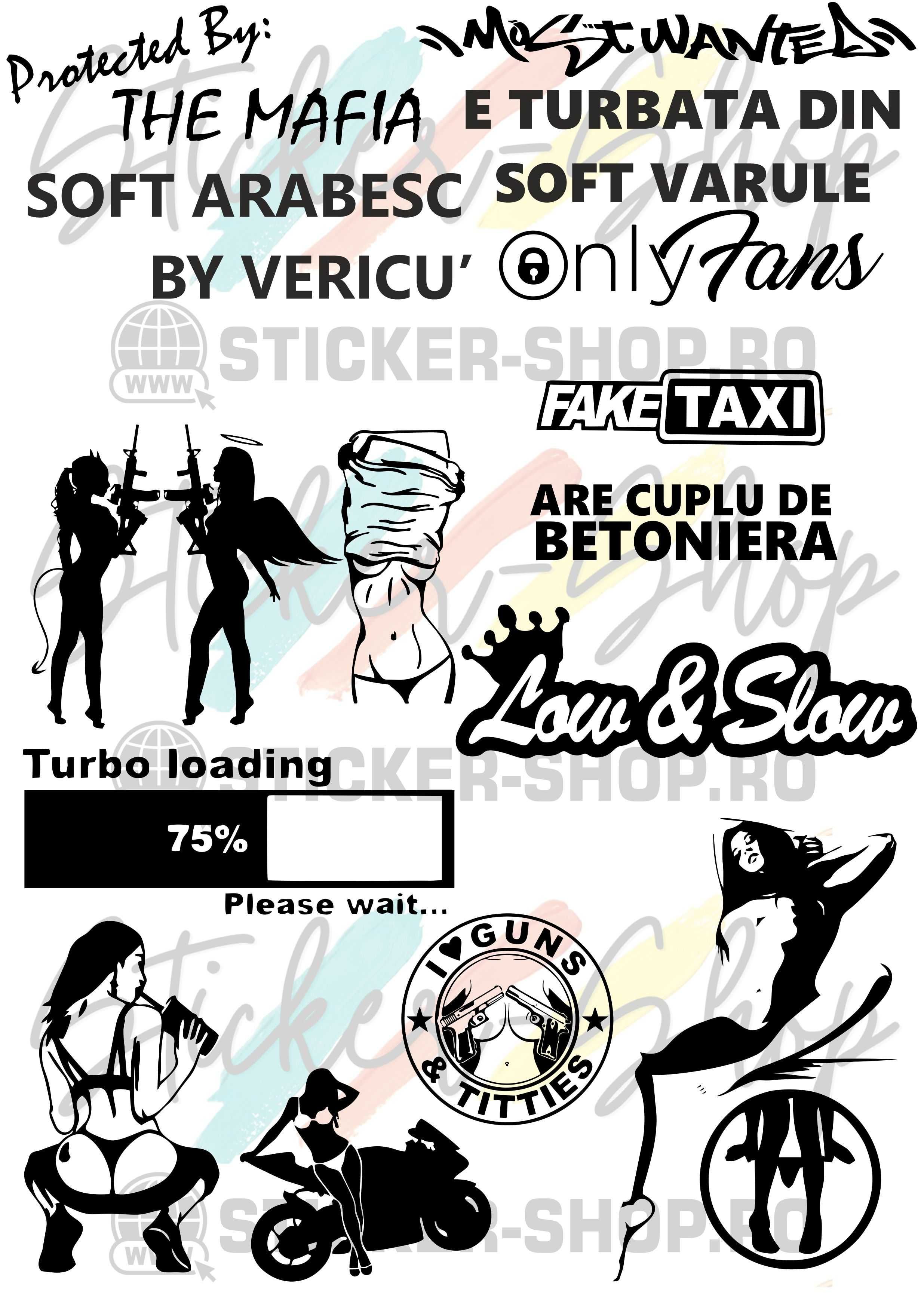 sticker decorativ auto personalizat moto