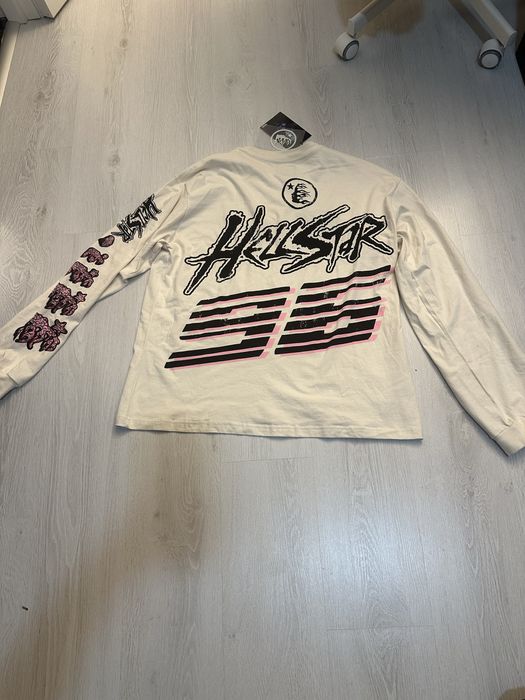 Bluza hellstar noua cu eticheta alb cu roz cu NFC