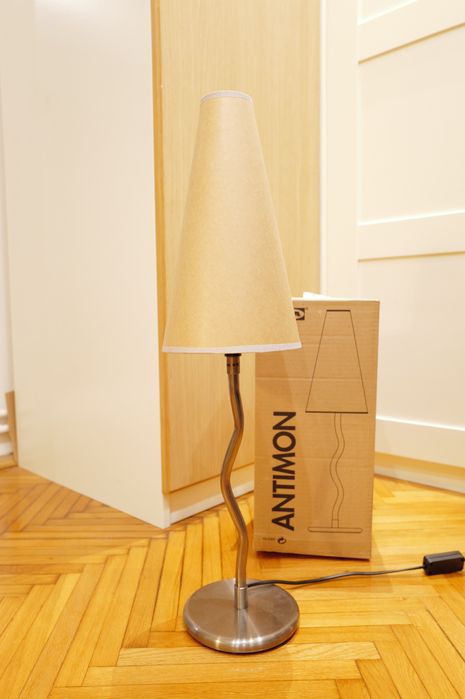 Lampa Vintage 1990 Ikea Antimon NOS Zig Zag post moderna nichel