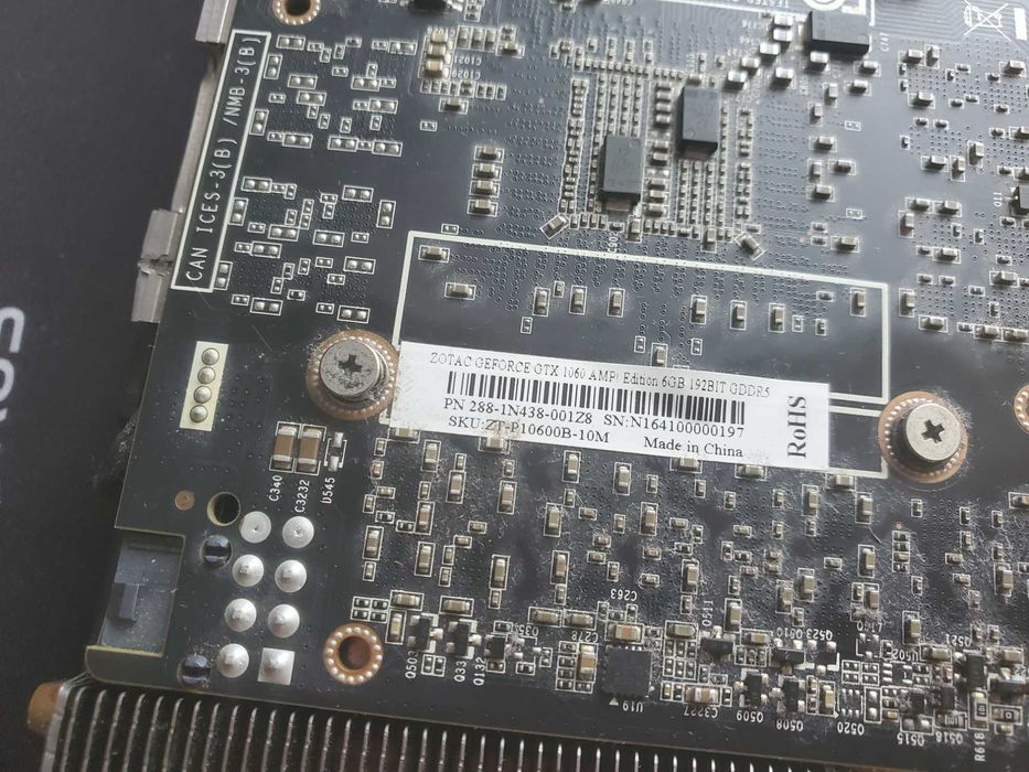 Placa ZOTAC GeForce GTX 1060 6GB GDDR5X HDMI DVI Gaming PC