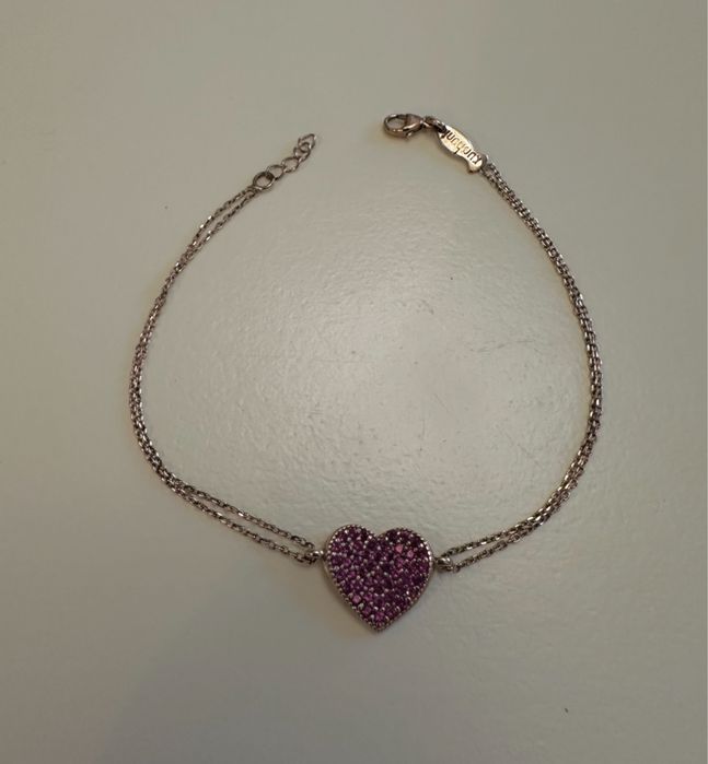 Bratari BB Collection, argint 925 roze cu zirconii, tenis