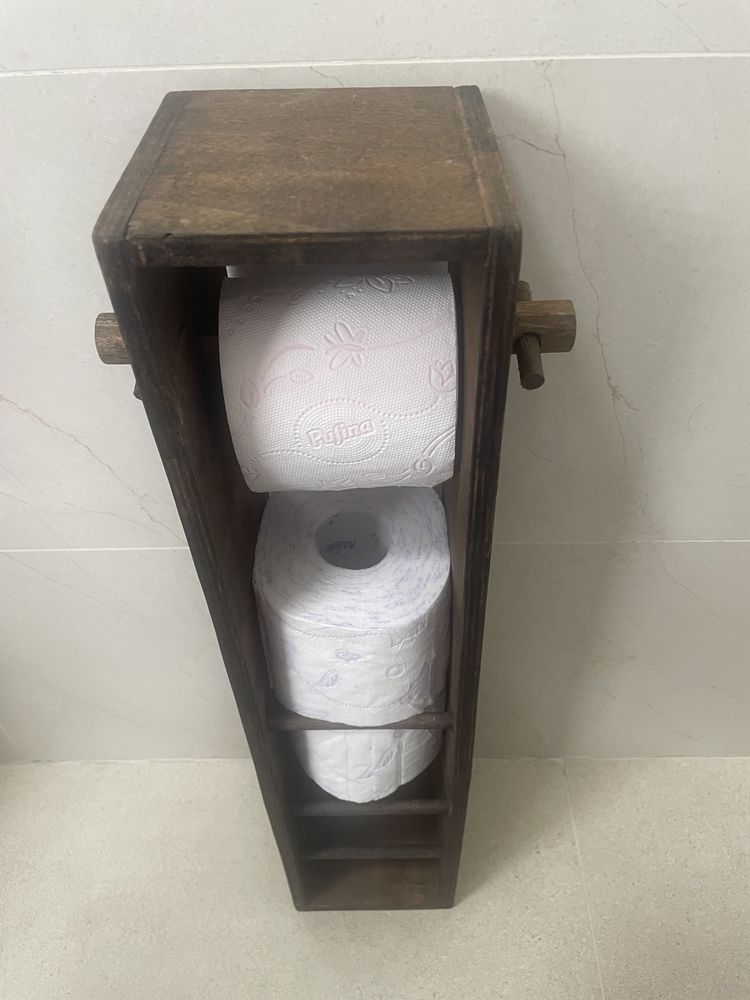 Vand suport lemn hartie toaleta