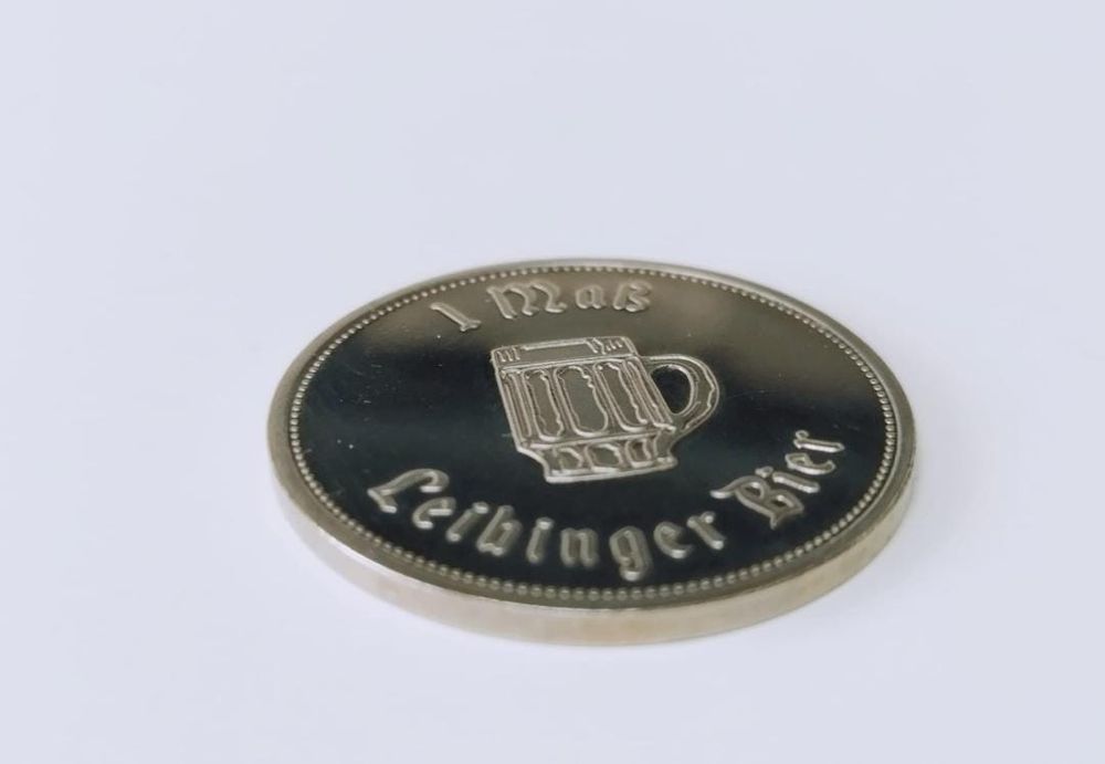 Jeton comercial Leibenger placat cu argint