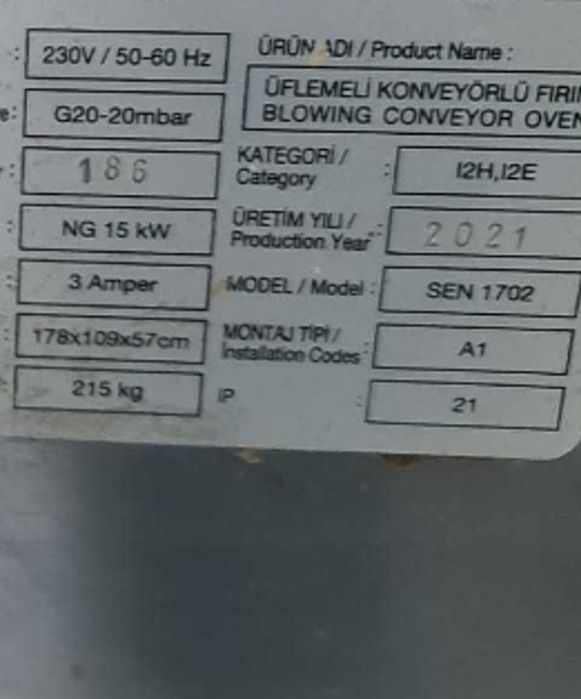 Cuptor cu banda pizza covrigi / Cuptor Piza Covrigi Banda 2300€