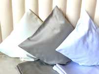 Fete de perna, Bej, Alb & Gri, Bumbac Satinat & Polyester 40cmx40cm