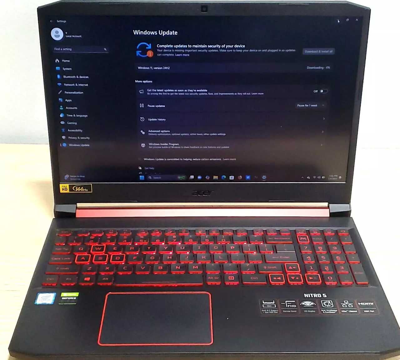 Игровой ноутбук Acer Nitro 5 |i5-9th|GTX1050|32GB|512GB SSD