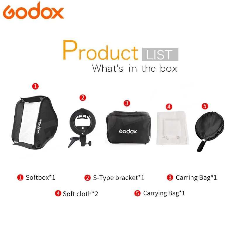 Softbox Godox Easy + держатель вспышки S-Type